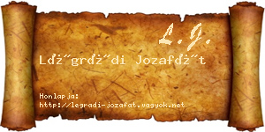 Légrádi Jozafát névjegykártya